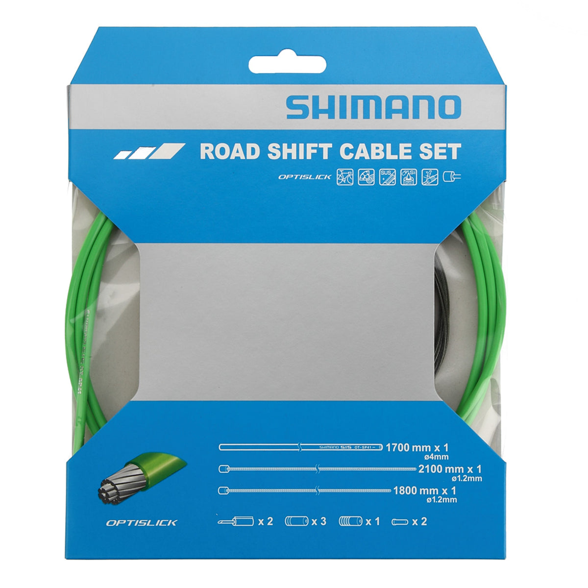Road Optislick Shift Cable Set - Green