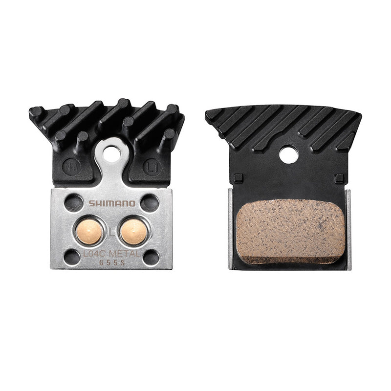 L04C Disc Brake Pad-metal with Fin & Spring, 1 Pair