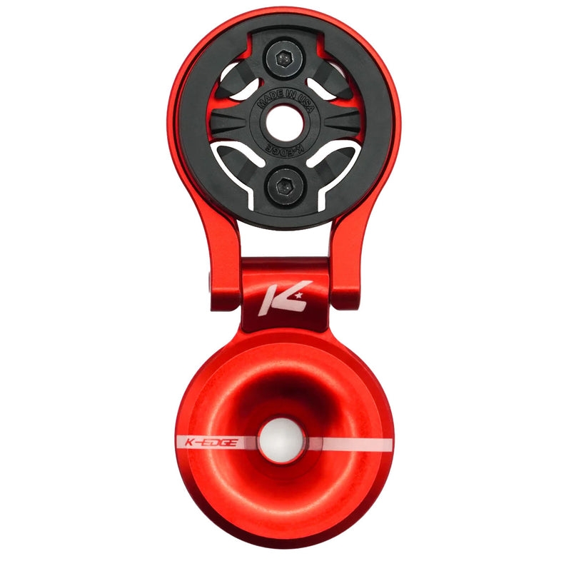 K-Edge Garmin Race Stem Mount w/ Top Cap Adjustable Red