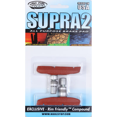 Kool Stop Supra 2 Pads Threaded - Salmon Pr