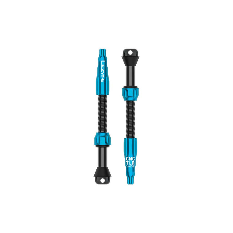 Lezyne CNC TLR Tubeless Valve Pro 60mm Blue Pair