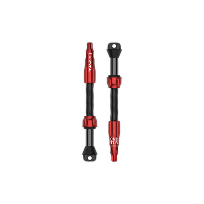 Lezyne CNC TLR Tubeless Valve Pro 60mm Red Pair