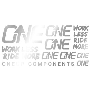 OneUp Components Riser Bar Decal Kit Silver