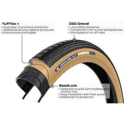 Panaracer GravelKing SS Plus Tire - 700 x 30 Tubeless Folding Black