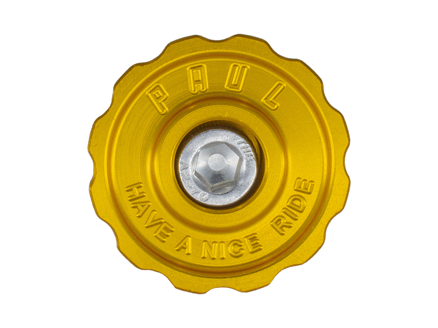 Paul Component Engineering Klamper Headset Top Cap - Aluminum w/Stainless-Steel Bolt Gold