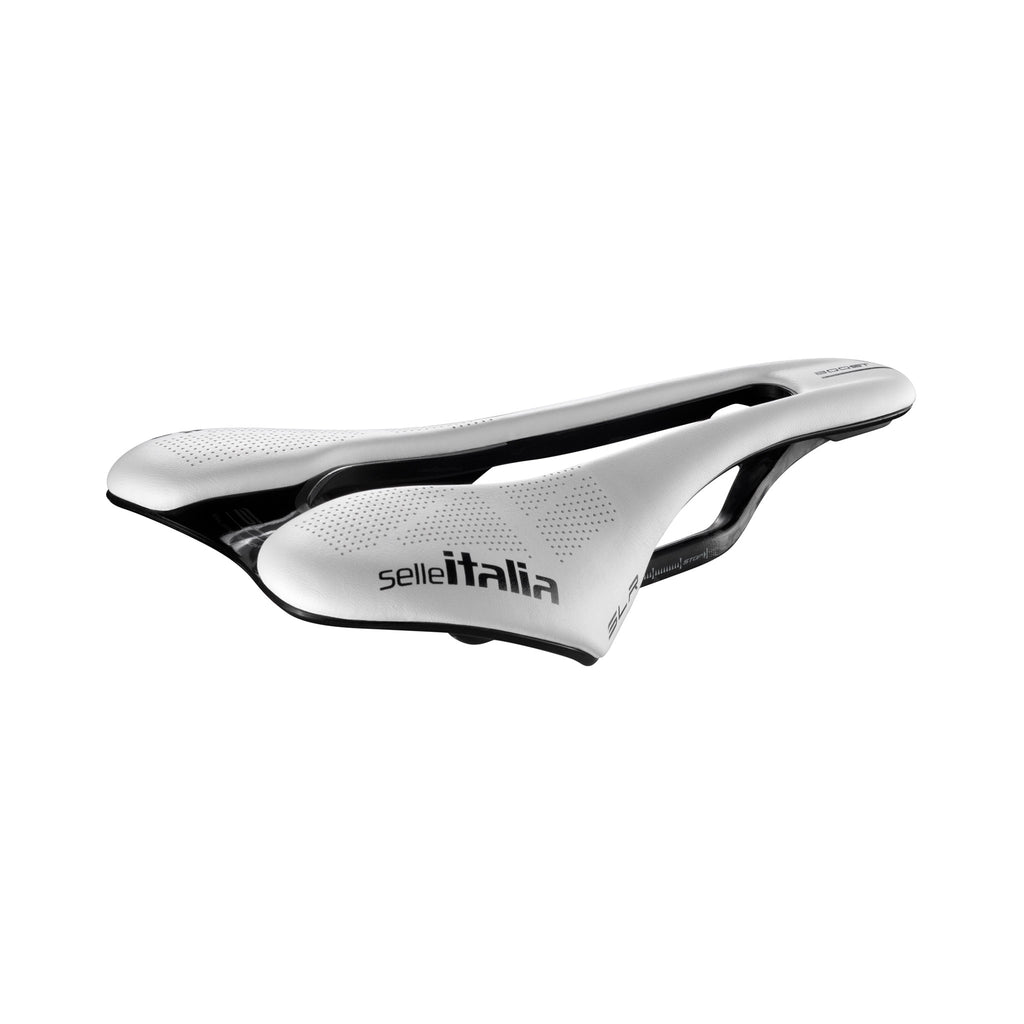 パーツ selle ITALIA SLR BOOST Selle Italia SLR Boost Kit Carbonio S3 Carbon White Fibra-Tek