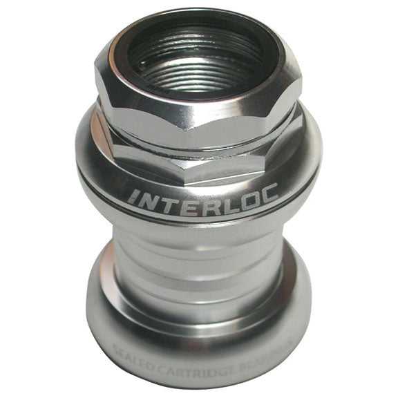 Interloc Racing Design Techno-Glide Headset 1" Threaded - Silver