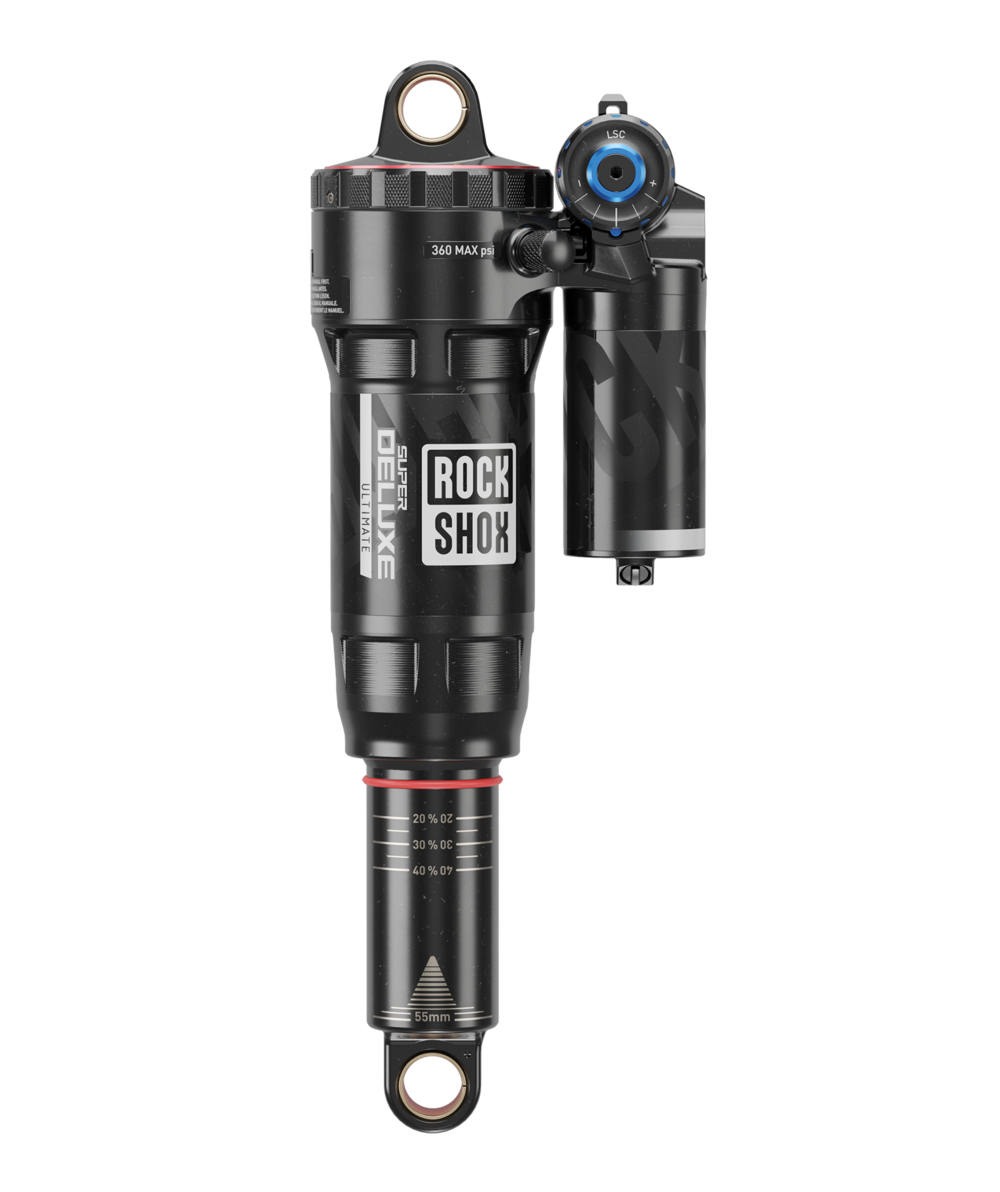 RockShox Super Deluxe Ultimate RC2T Rear Shock - 190 x 40 mm, Linear Air, 0 Neg/2 Pos Token, Reb 55 / Comp 30, L/O4, Standard, C2
