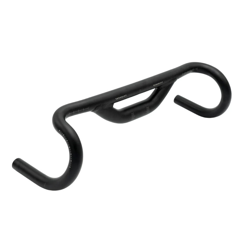 Redshift Sports Top Shelf Low Flare Road Drop Handlebar - Aluminum 31.8mm 50cm 50mm Rise BLK