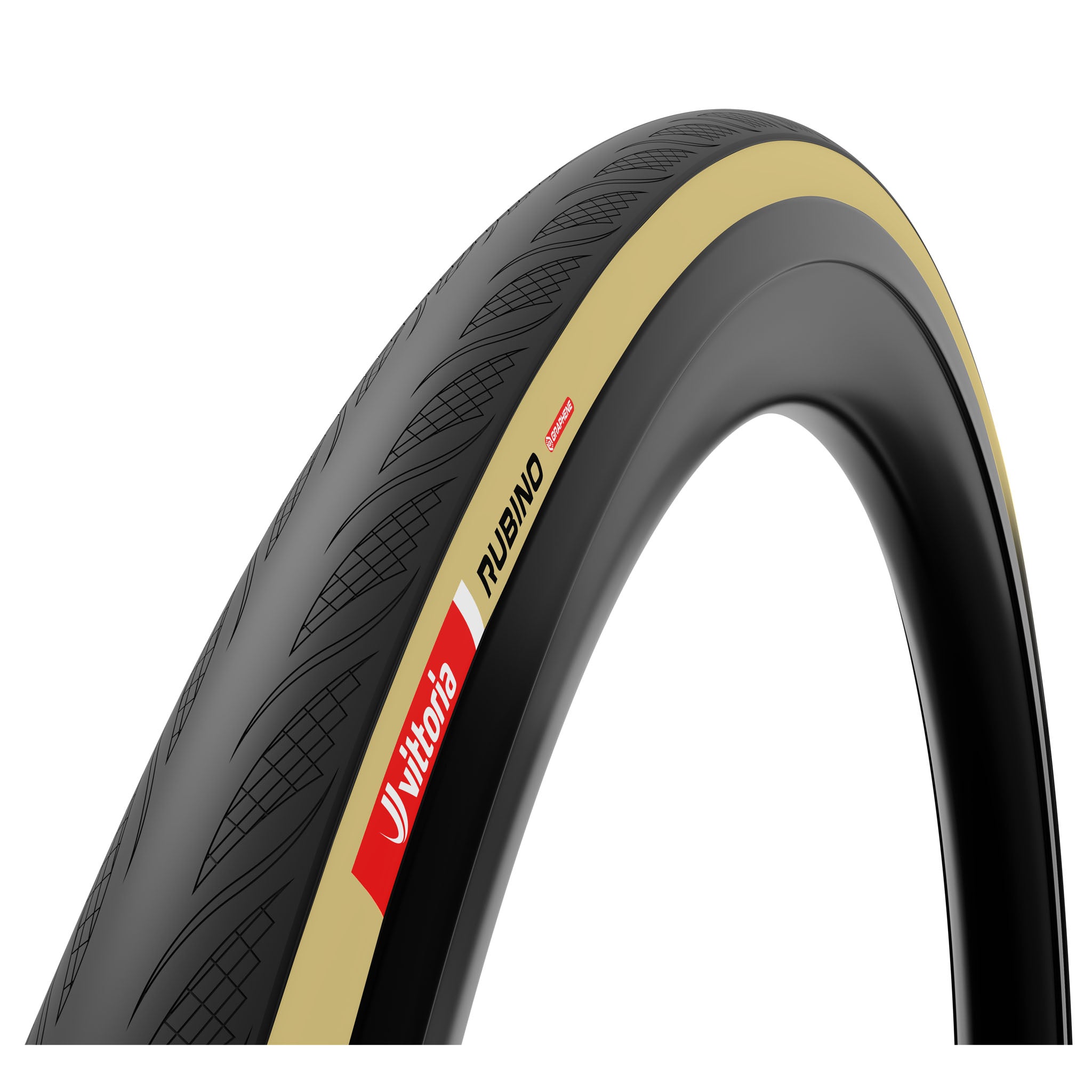 Vittoria Rubino V Tire - 700 x 34 Tubeless Folding BLK/Tan 1C Graphene + Silica G2.0