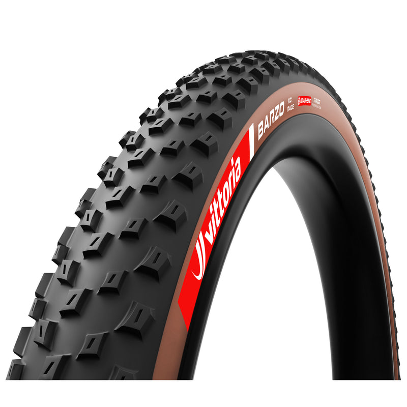 Vittoria Barzo XC Race Tire - 29 x 2.40 Tubeless Folding BLK/Brown Race Graphene + Silica