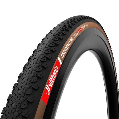 Vittoria Terreno T30 Fine Loose Tire - 700 x 45 Tubeless Folding BLK/Brown Gravel Endurance Graphene G2.0