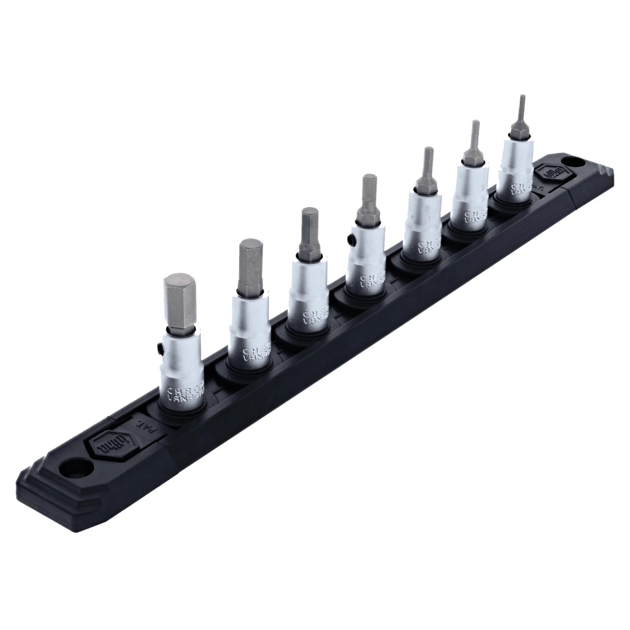 Wiha Tool Hex Socket Set 1/4" Drive Metric 2-8mm set/7
