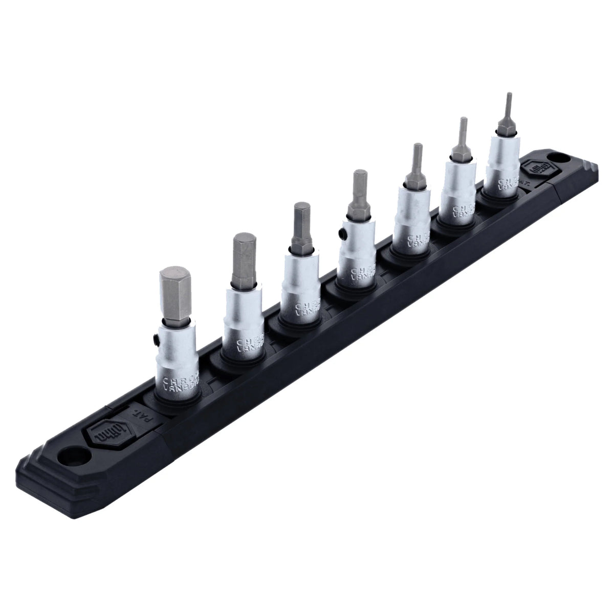 Wiha Tool Hex Socket Set 1/4" Drive Metric 2-8mm set/7