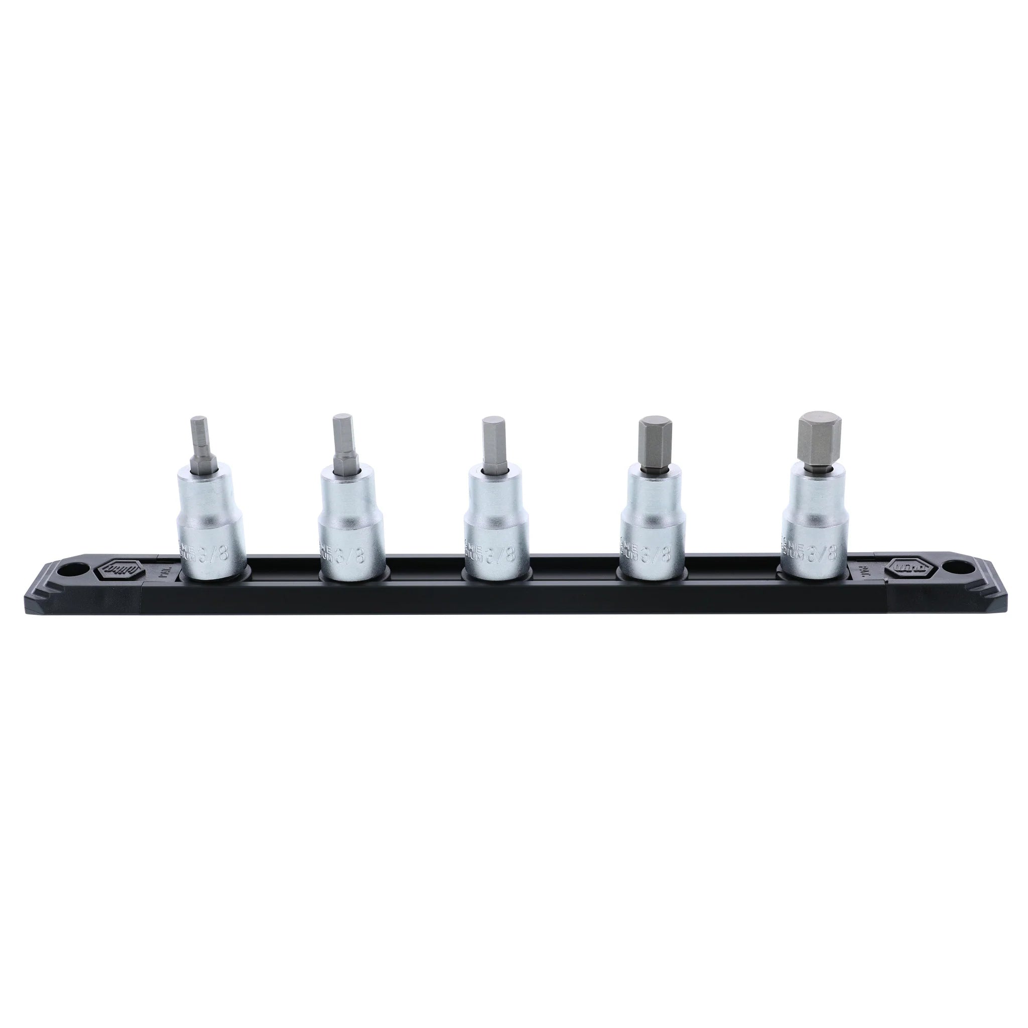 Wiha Tool Hex Socket Set 3/8" Drive Metric 4-10mm set/5