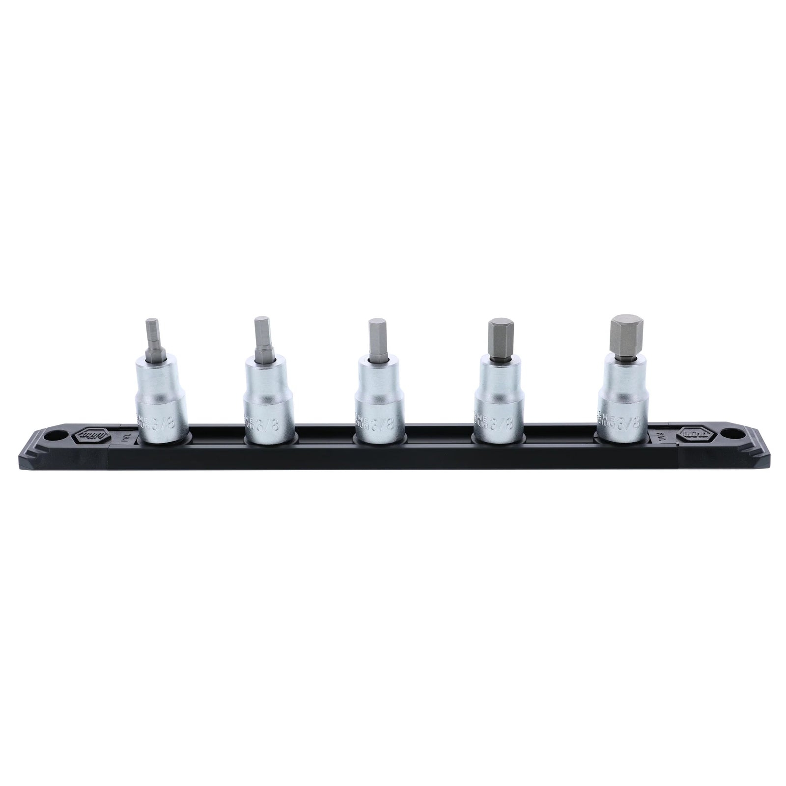 Wiha Tool Hex Socket Set 3/8" Drive Metric 4-10mm set/5