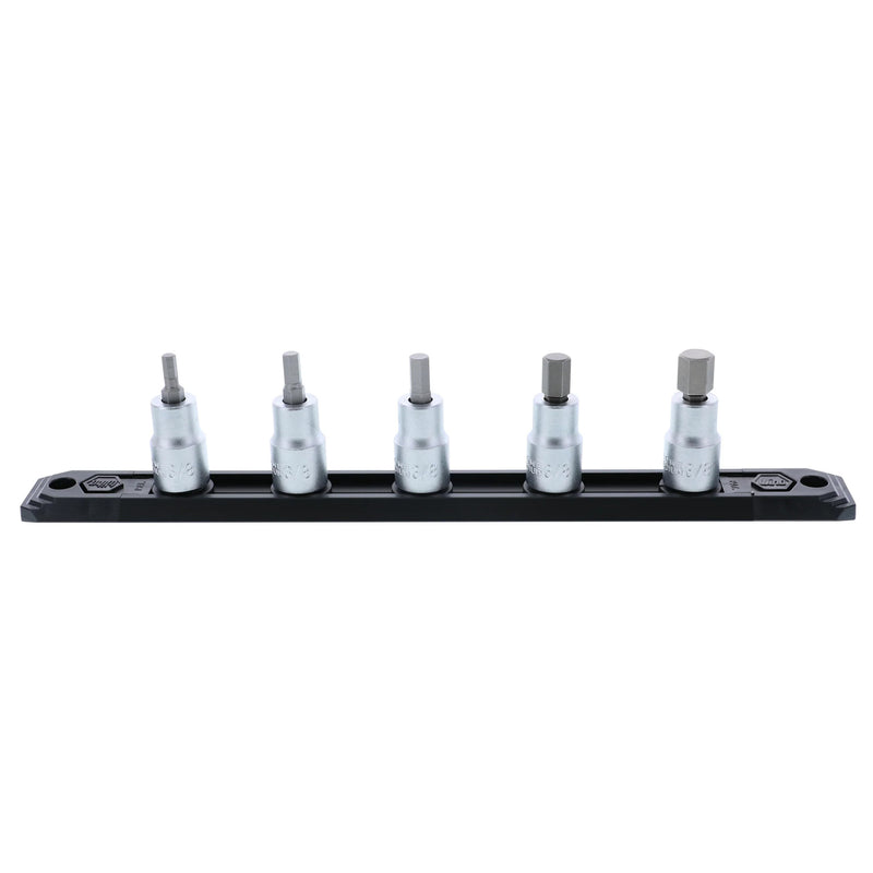 Wiha Tool Hex Socket Set 3/8" Drive Metric 4-10mm set/5