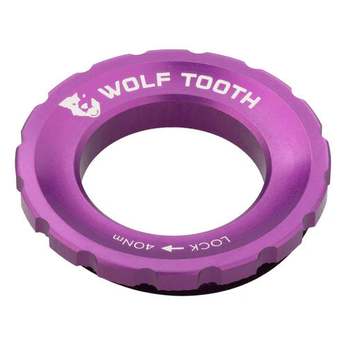 Wolf Tooth CenterLock Rotor Lockring - External Splined Ultraviolet Purple