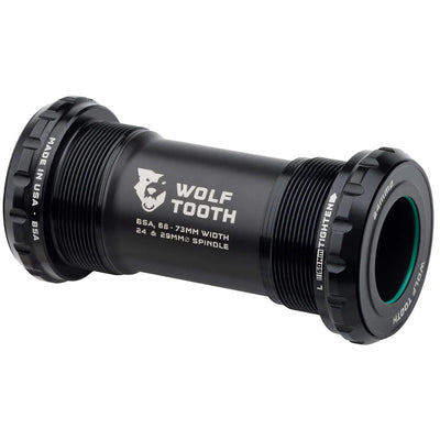 Wolf Tooth Bottom Bracket - English (BSA) 68/73mm For 24mm Spindle Black