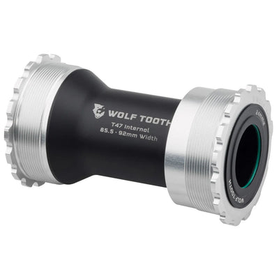 Wolf Tooth Bottom Bracket - T47 Inboard 85.5/92mm For 24mm Spindle Raw Silver