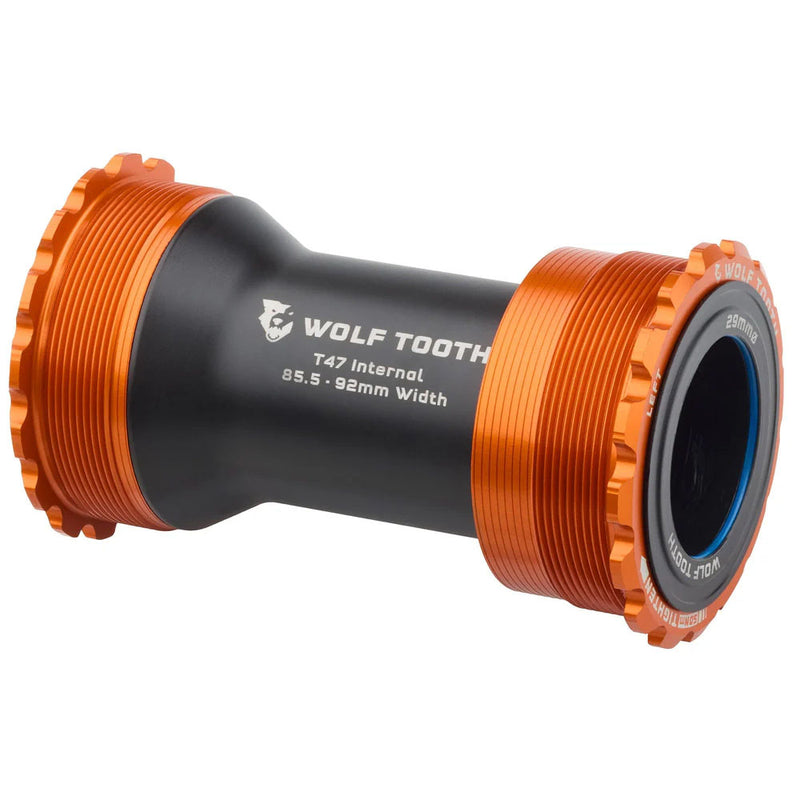 Wolf Tooth Bottom Bracket - T47 Inboard 85.5/92mm For 29mm Spindle Orange