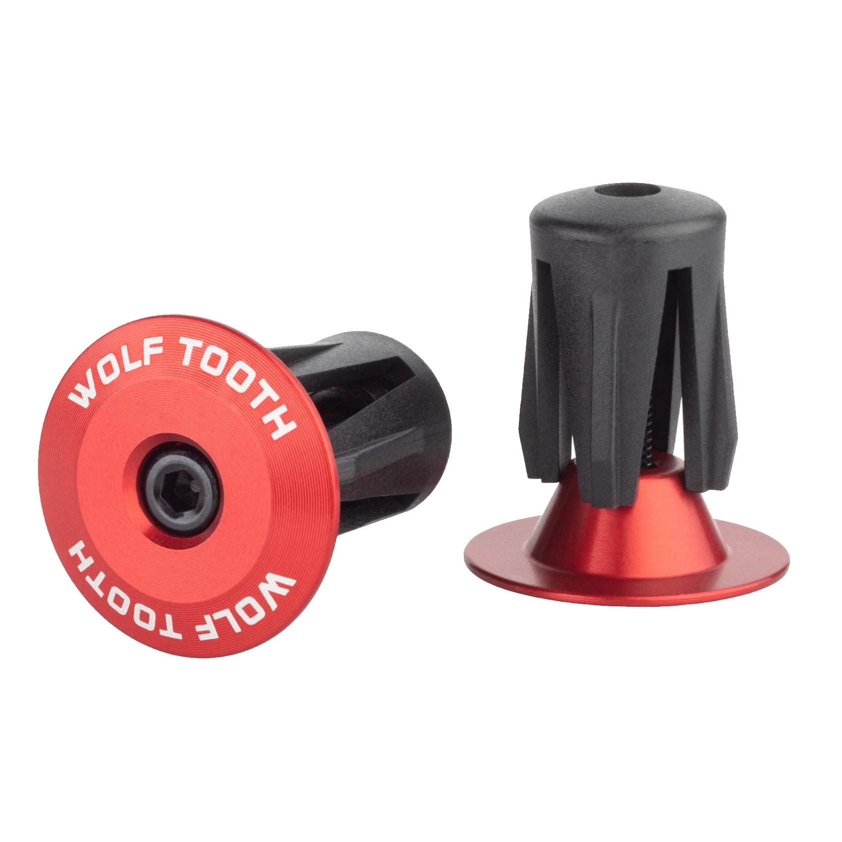 Wolf Tooth Alloy Bar End Plugs - Red
