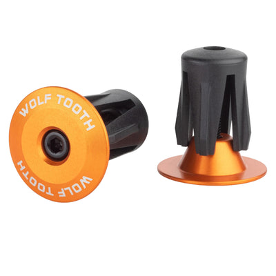 Wolf Tooth Alloy Bar End Plugs - Orange