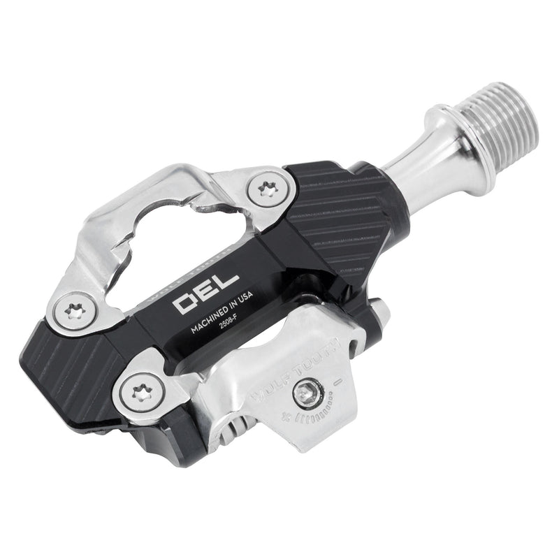 Wolf Tooth DEL Gravel Race Clipless Pedals - Single Sided Clipless Alloy 9/16" BLK Pair Shimano SPD