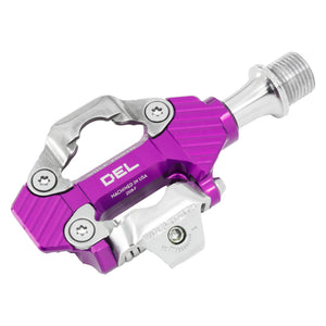 Wolf Tooth DEL Gravel Race Clipless Pedals - Single Sided Clipless Alloy 9/16" Ultraviolet Purple Pair Shimano SPD
