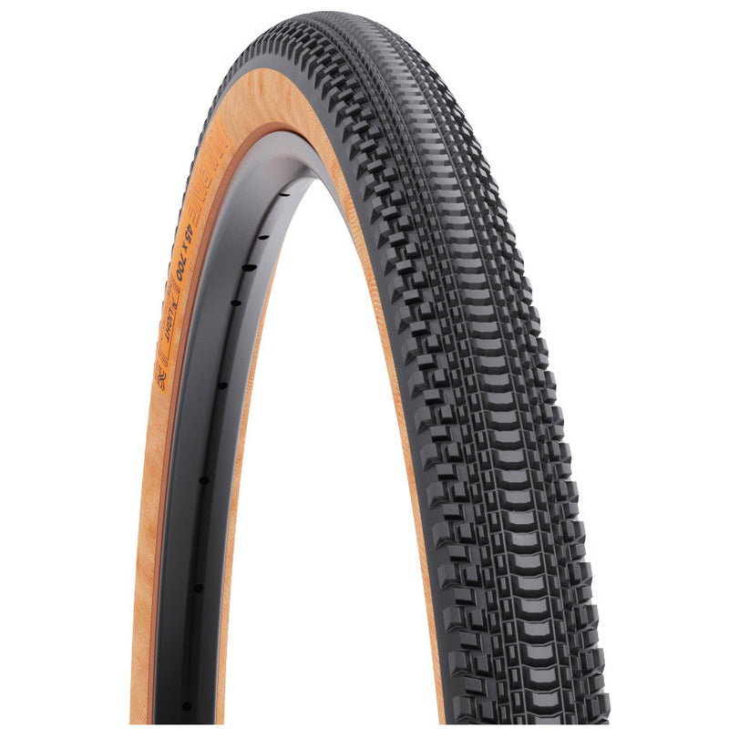 WTB Vulpine Tire - 700 x 45 TCS Tubeless Folding BLK/Tan Light/Fast Rolling Dual DNA SG
