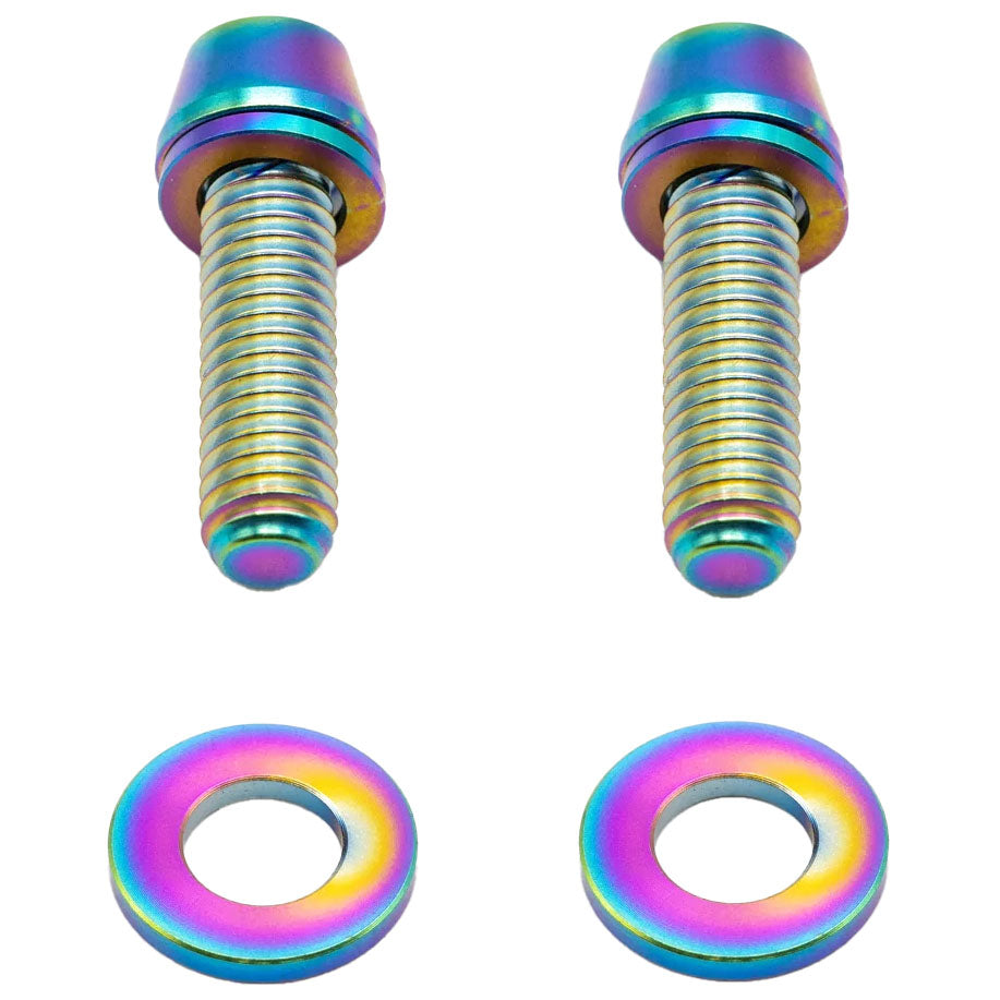 Better Bolts Titanium Post Mount Caliper Bolts Rainbow 2/Count