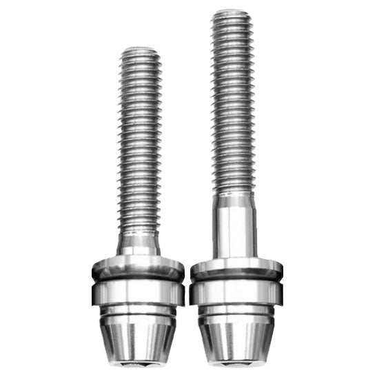 Better Bolts Titanium Post Mount Bolts w/Cup/Cone Silver 2/Count
