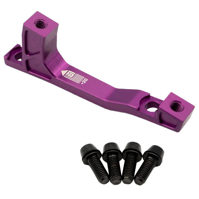 Freedom Coast Post Mount Brake Adapter 200mm+20 Purple