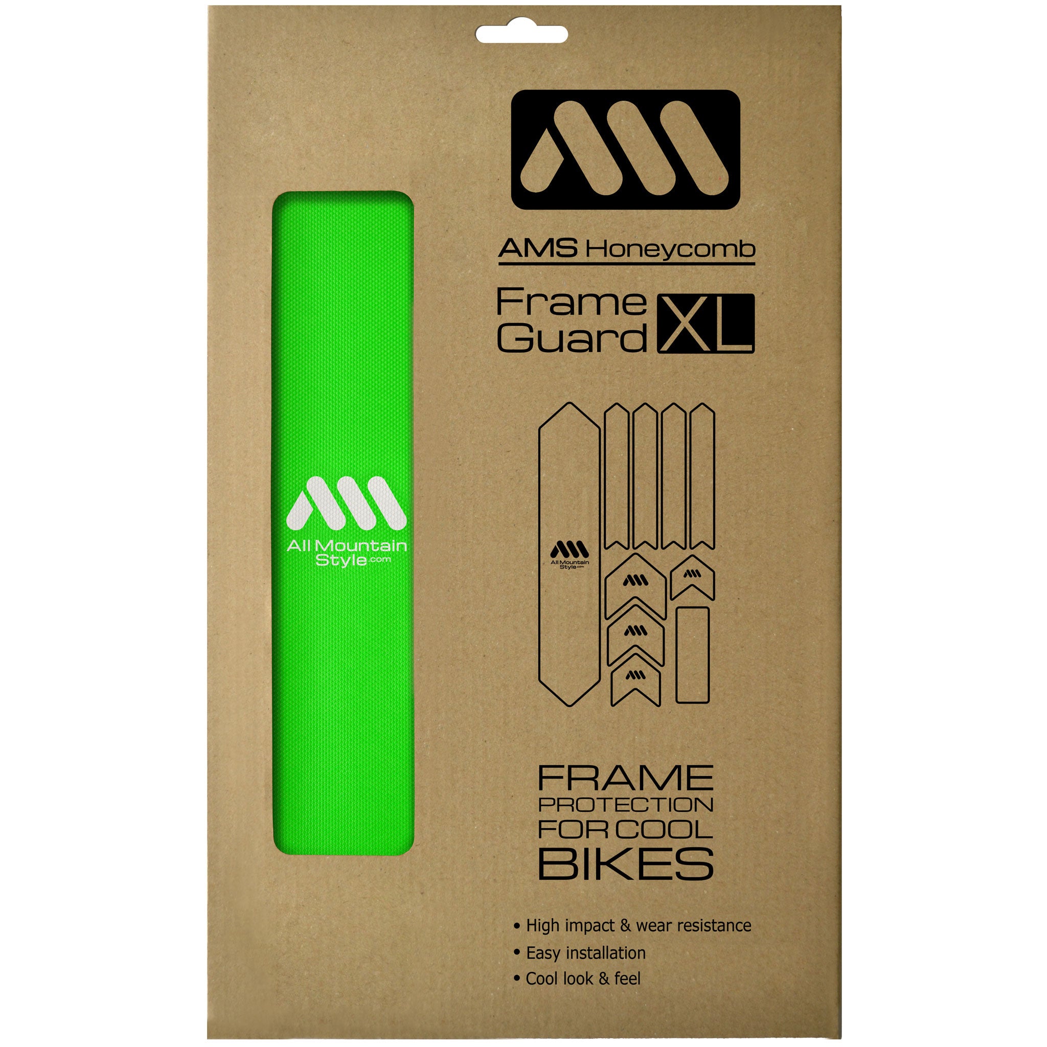 All Mountain Style Extra Honeycomb Frame Guard Green/White