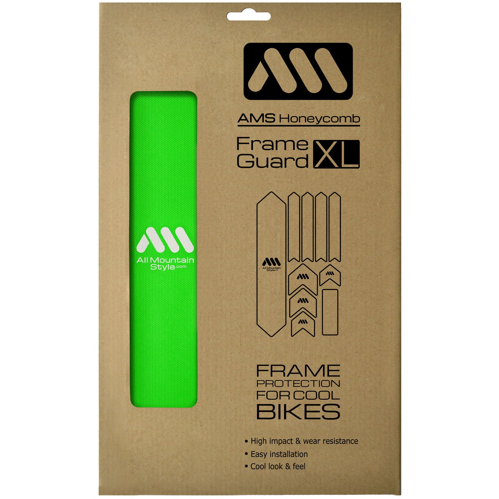 All Mountain Style Extra Honeycomb Frame Guard Green/White