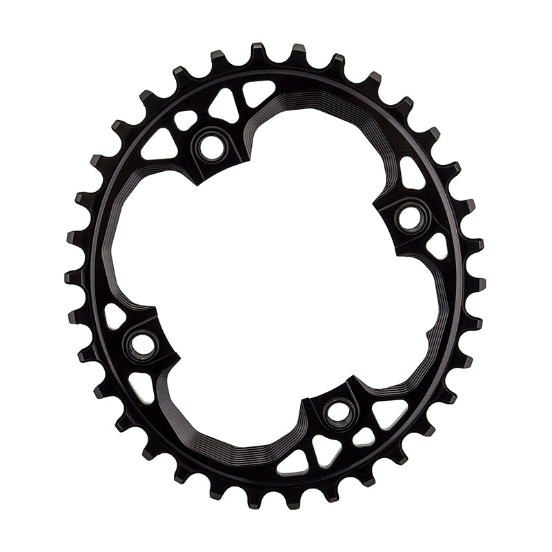 absoluteBLACK Oval 94 BCD Chainring - 34t, 94 BCD, 4-Bolt, Narrow-Wide, Black