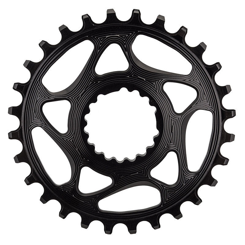 absoluteBLACK Round Narrow-Wide Direct Mount Chainring - 28t, Cannondale Hollowgram Direct Mount, 4mm Offset, Black