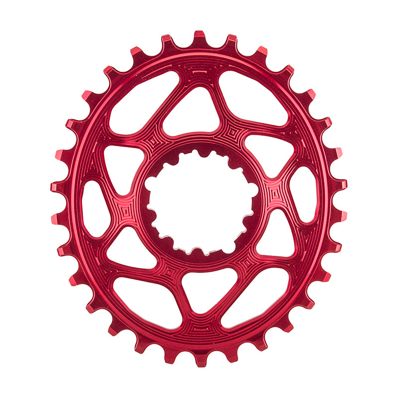 absoluteBLACK Oval Narrow-Wide Direct Mount Chainring - 30t, SRAM 3-Bolt Direct Mount, 3mm Offset, Red