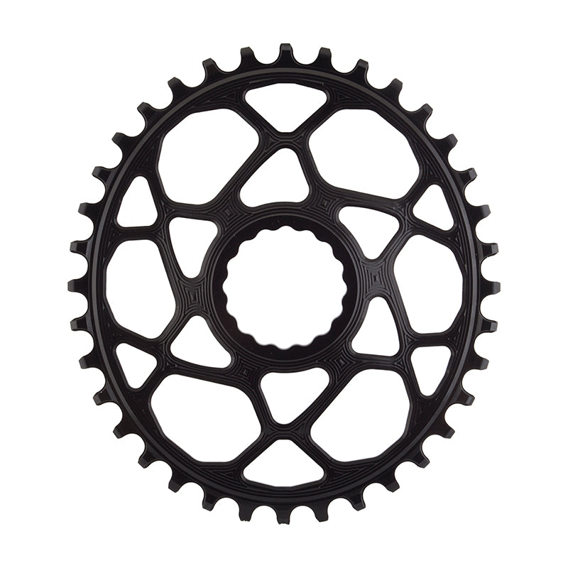 absoluteBLACK Oval Narrow-Wide Direct Mount Chainring - 36t, CINCH Direct Mount, 6mm Offset, Black