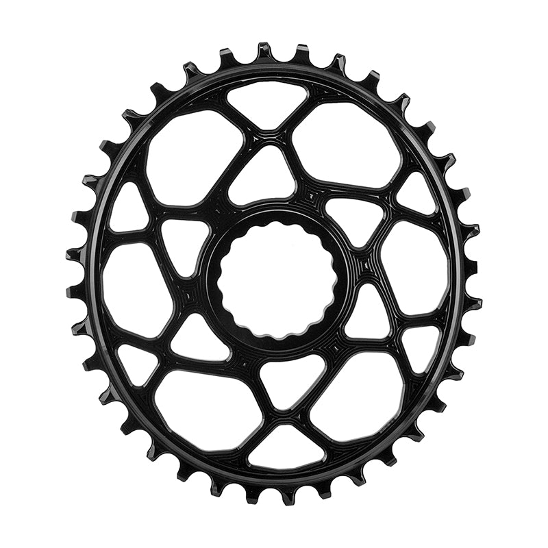 absoluteBLACK Oval Narrow-Wide Direct Mount Chainring - 36t, CINCH Direct Mount, 3mm Offset, Black