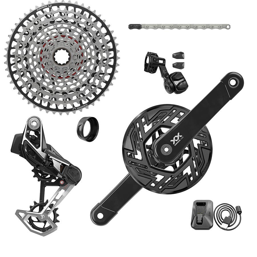 SRAM XX Eagle T-Type Ebike AXS Groupset - 104BCD 34T, Derailleur, Shifter, 10-52t Cassette, Clip-On Guard, Arms not included