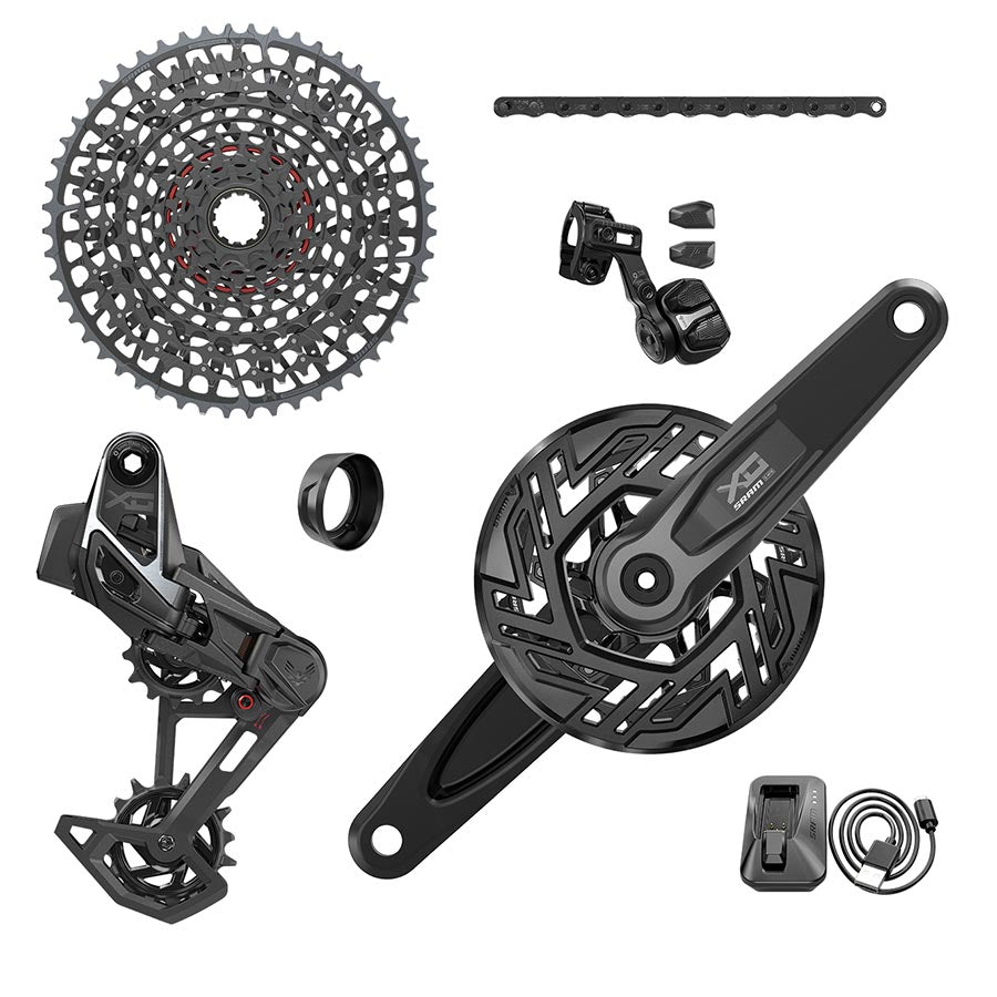 SRAM X0 Eagle T-Type Ebike AXS Groupset - 104BCD 36T, Derailleur, Shifter, 10-52t Cassette, Clip-On Guard, Arms not included