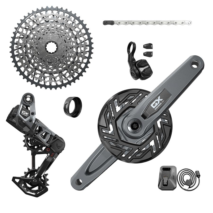 SRAM GX Eagle T-Type Ebike AXS Groupset - 160mm ISIS Crank Arms for Brose, 36T Ring/Clip-On Guard, Derailleur, Shifter, 10-52t Cassette