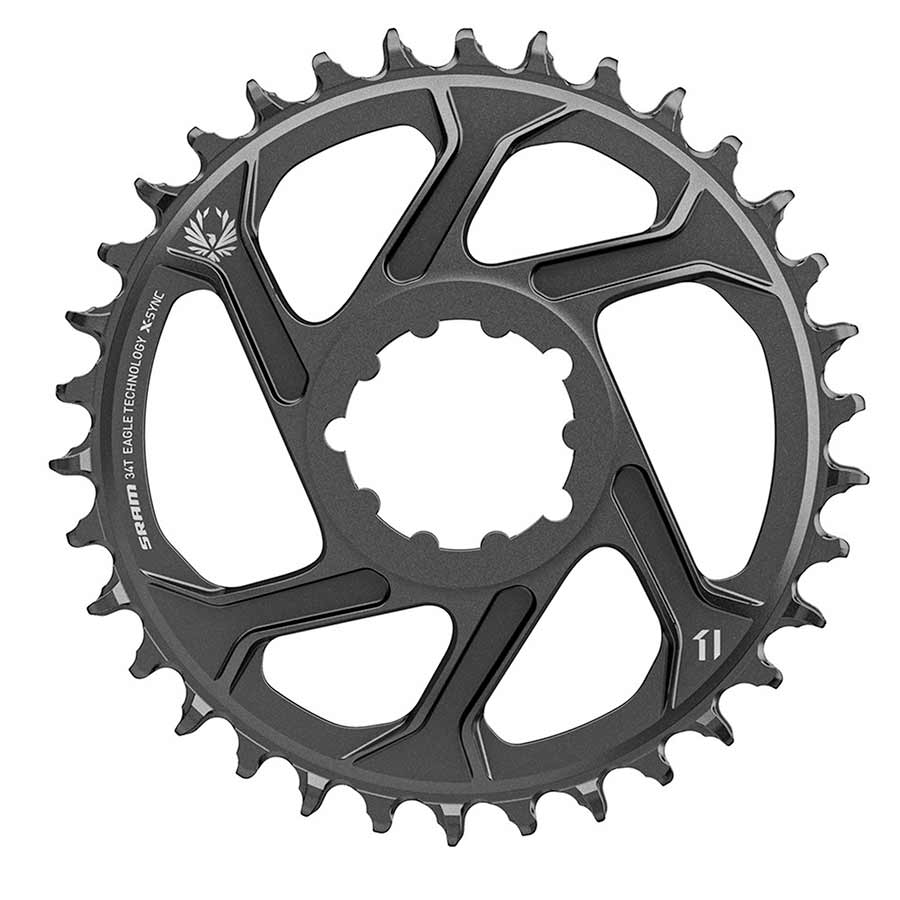 SRAM X-Sync 2 Eagle SL Direct Mount Chainring 34T 6mm Offset, Black with Gray Logo *no packaging/bolts*