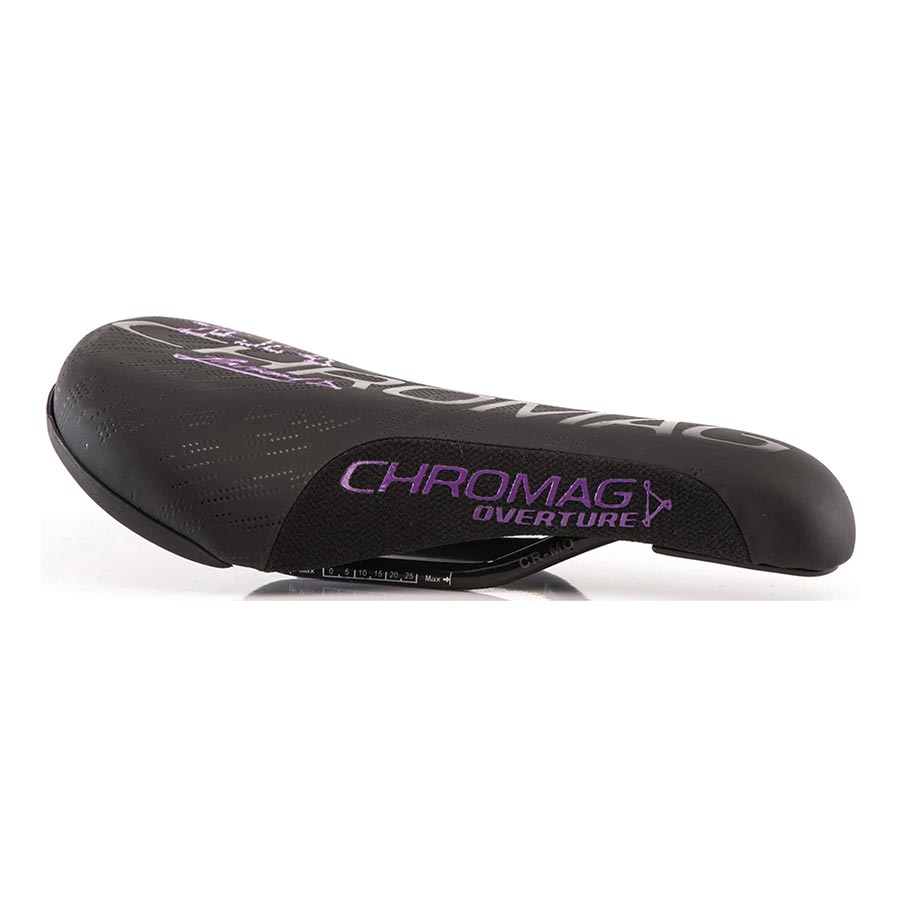Chromag Overture Saddle - Chromoly, Black/Purple