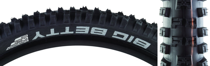 Schwalbe Big Betty Tire - 29 x 2.4", Tubeless, Folding, Black/Tan, Evolution Line, Addix Soft, Super Gravity