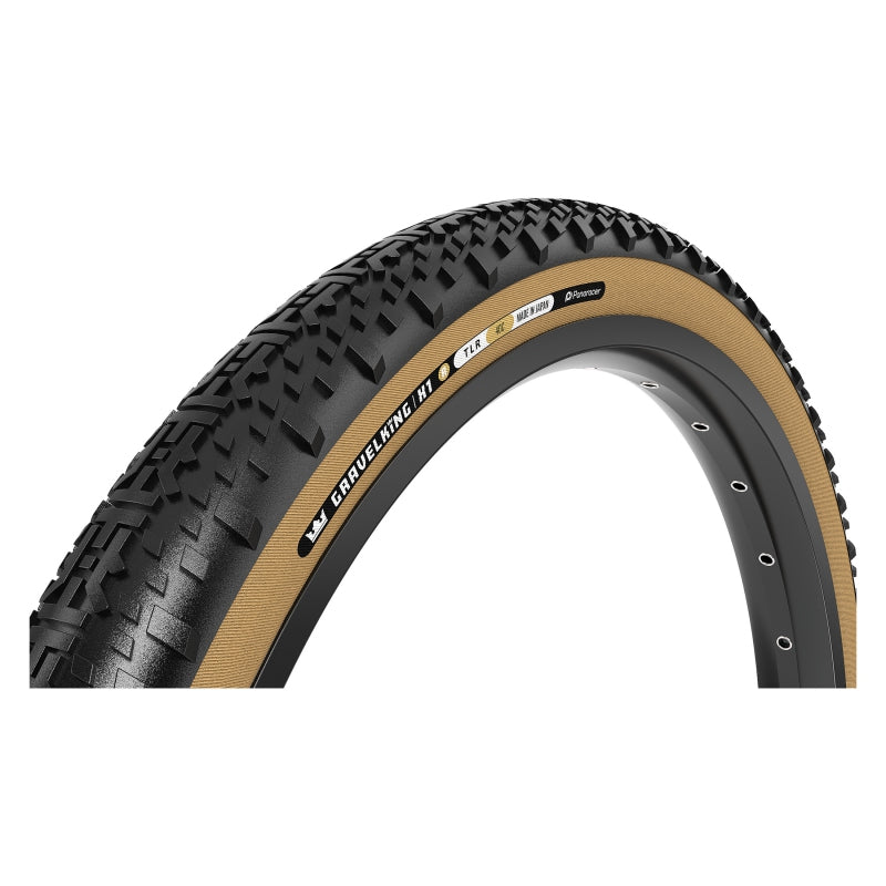 Panaracer GravelKing X1 R Tire - 700 x 35 Tubeless Folding Black/Amber