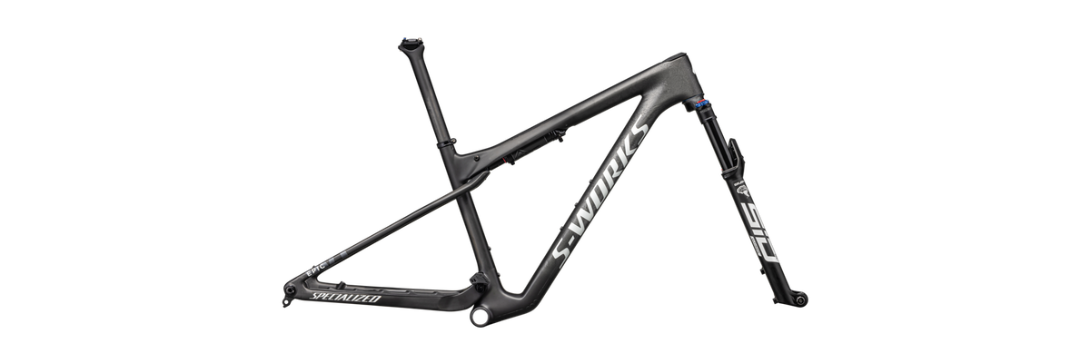 2023 Specialized S-Works Epic World Cup 29" Mountain Frameset - X-Small, Satin Smoke Granite / Metallic White Silver
