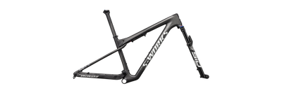 2023 Specialized S-Works Epic World Cup 29" Mountain Frameset - X-Small, Satin Smoke Granite / Metallic White Silver