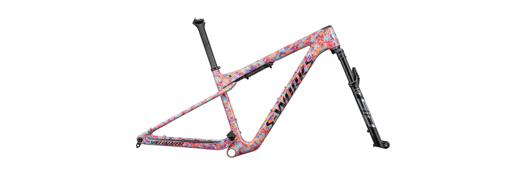 2023 Specialized S-Works Epic World Cup 29" Mountain Frameset - X-Small, GLOSS LAGOON BLUE / PURPLE ORCHID / BLAZE IMPASTO